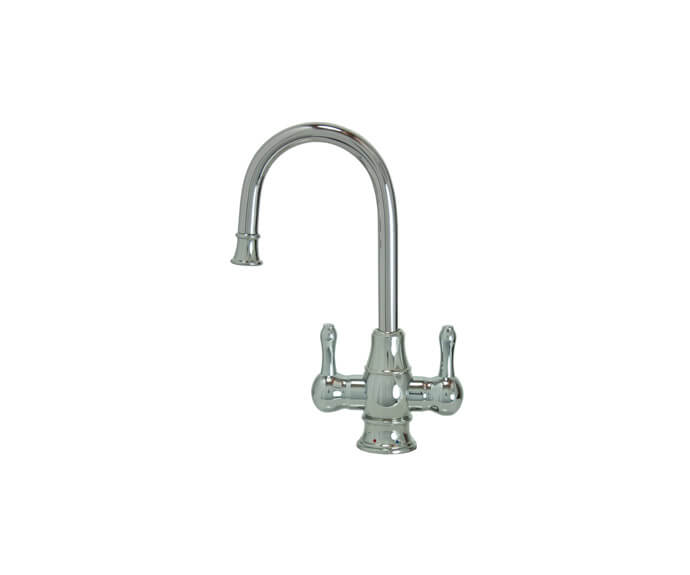 Mountain Plumbing MT1851-NL/ACP Hot & Cold Water Faucet with Traditional Curved Body & Curved Handles - Antique Copper