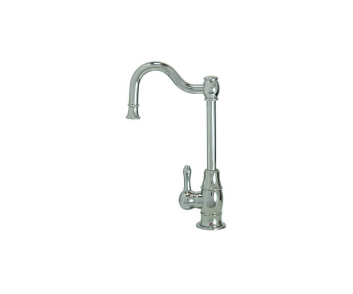 Mountain Plumbing MT1870-NL/GPB Hot Water Faucet with Traditional Double Curved Body & Curved Handle - Polished Gold
