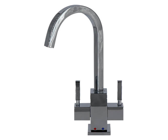 Mountain Plumbing MT1881-NL/MB Hot & Cold Water Faucet with Contemporary Square Body - Matte Black