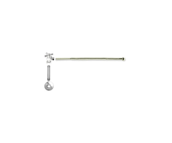 Mountain Plumbing Brass Cross Handle with 1/4 Turn Ball Valve - Polished Nickel