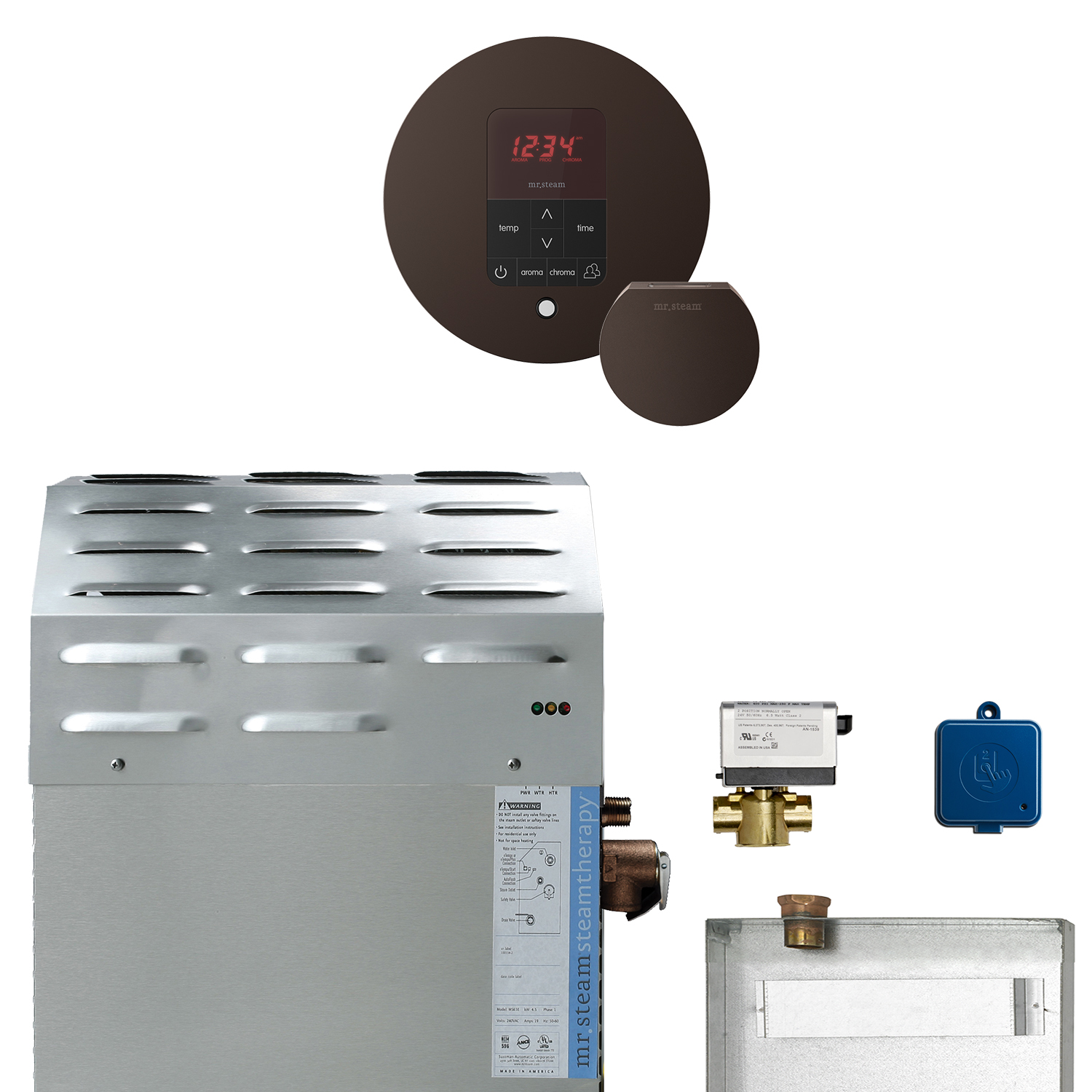 Mr Steam 10C1ACD0000 MSSUPER1EC1 10kW Steam Generator with Butler Round Package in Oil Rubbed Bronze