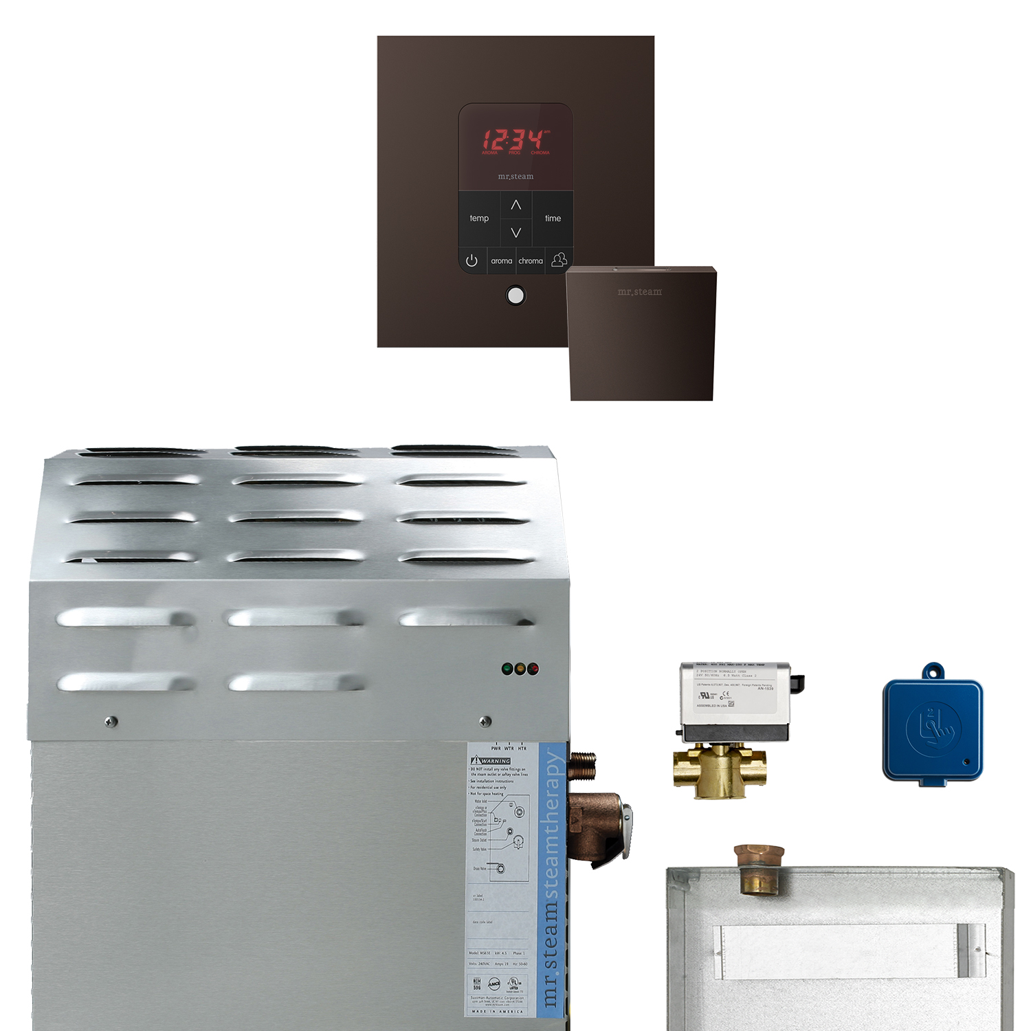 Mr Steam 12C1ADD0000 MSSUPER2EC1 12kW Steam Generator with Butler Square Package in Oil Rubbed Bronze