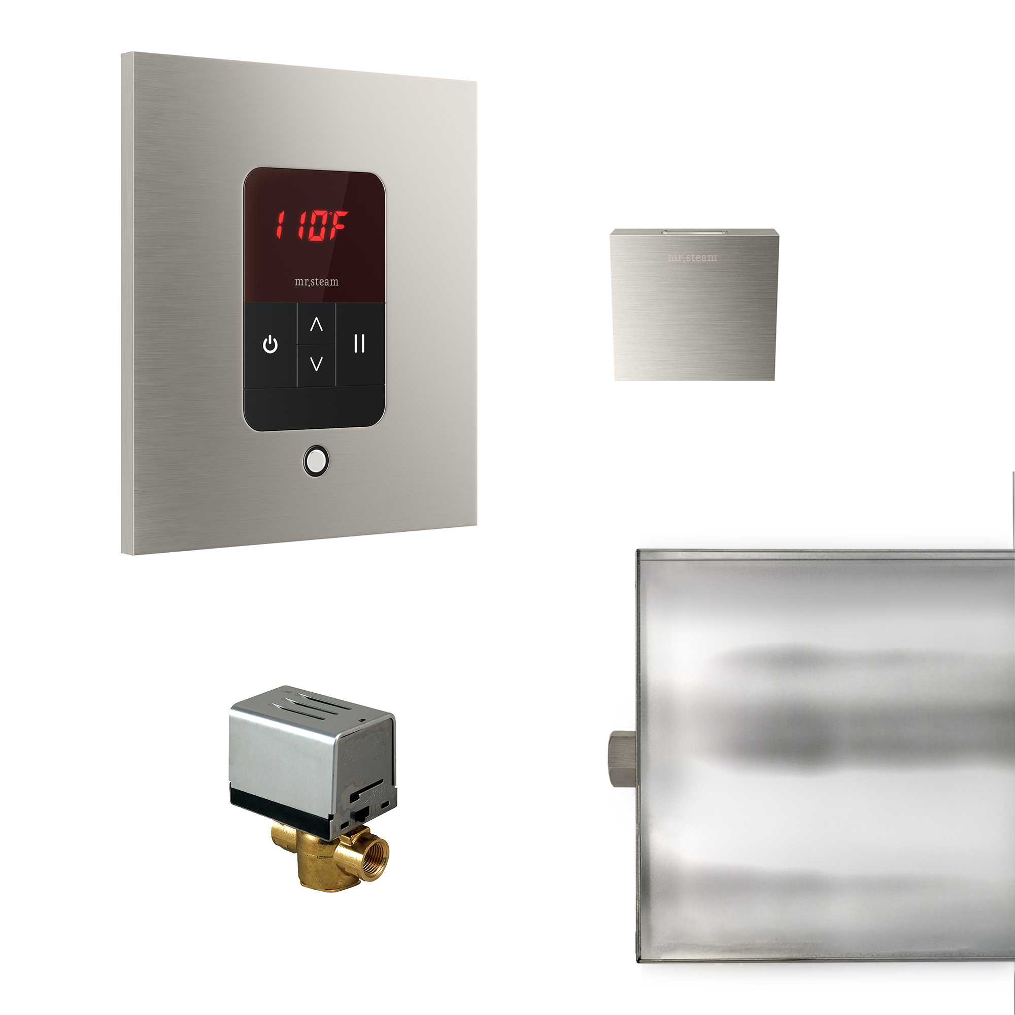 Mr Steam BBUTLERSBN Basic Butler Steam Generator Control Kit / Package in Square Brushed Nickel