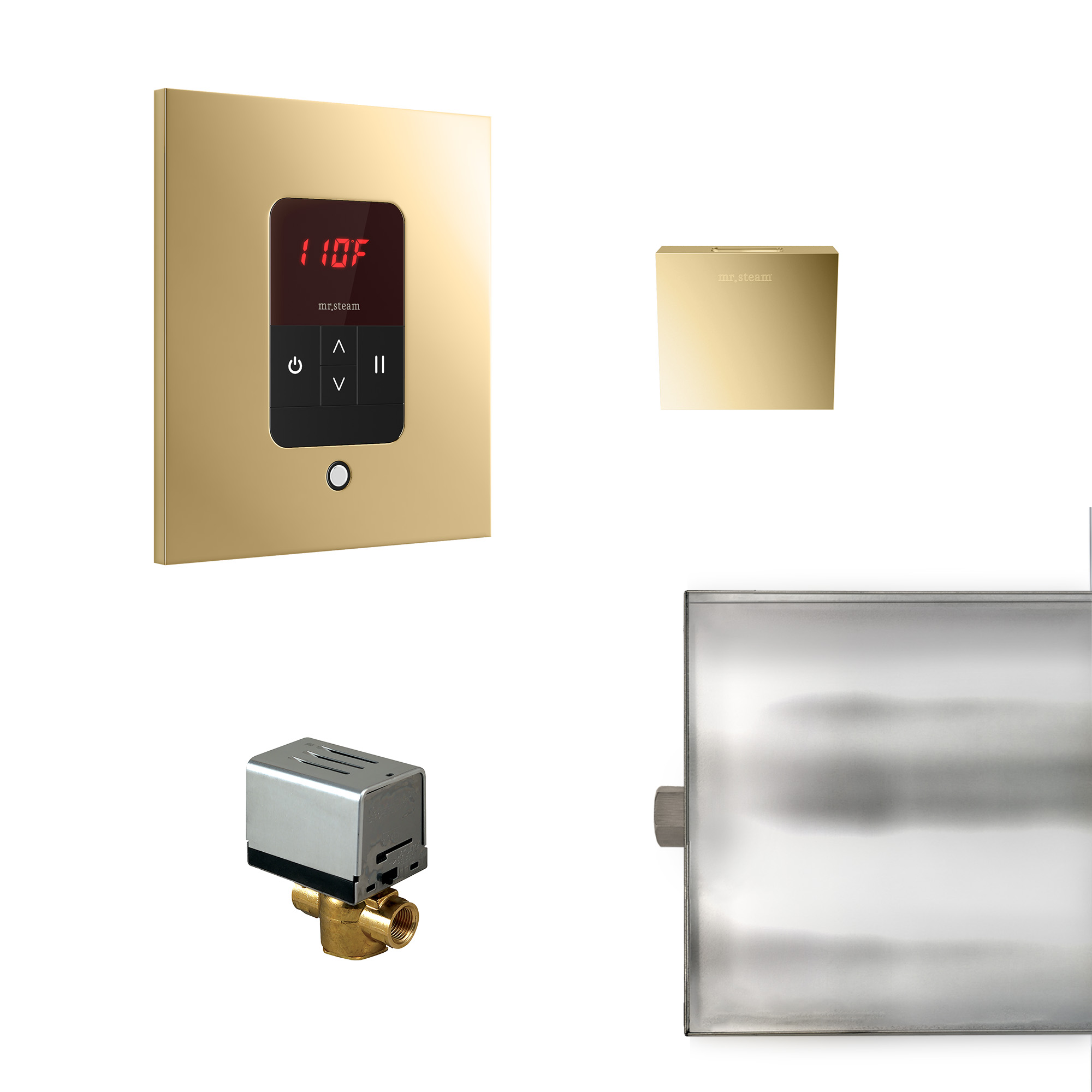 Mr Steam BBUTLERSPB Basic Butler Steam Generator Control Kit / Package in Square Polished Brass