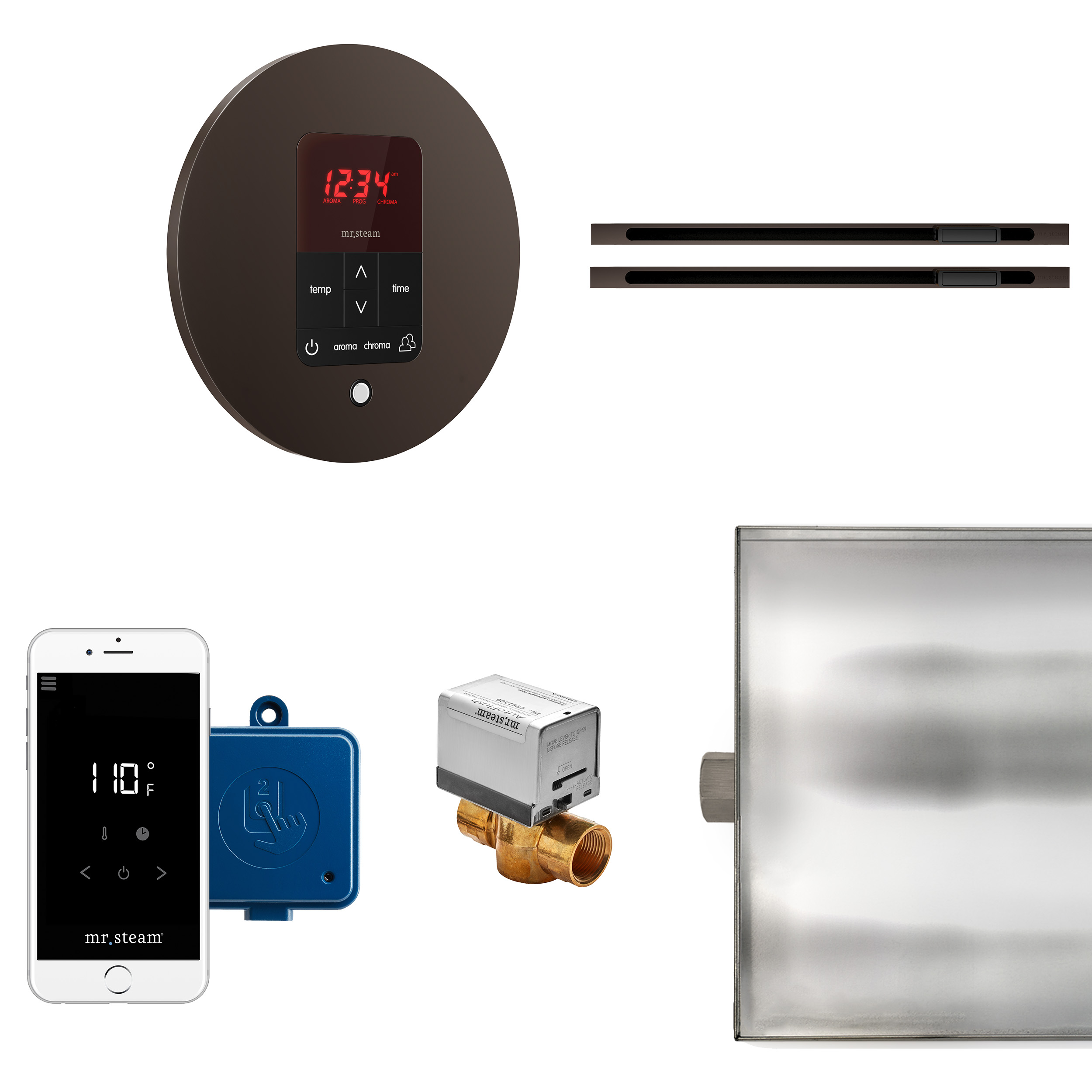 Mr Steam BTLRLXRORB Butler Max Linear Steam Generator Control Kit / Package in Round Oil Rubbed Bronze