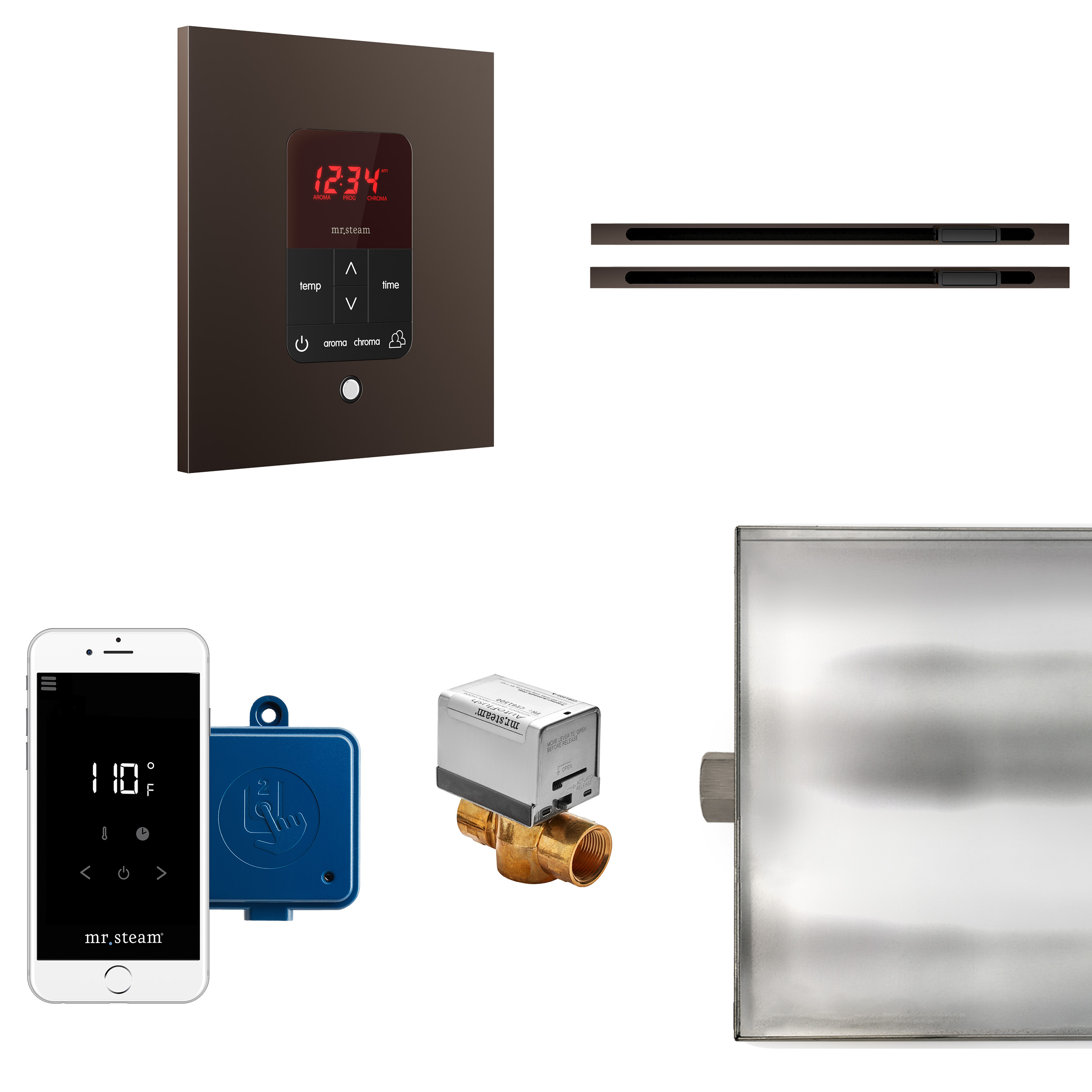 Mr Steam BTLRLXSORB Butler Max Linear Steam Generator Control Kit / Package in Square Oil Rubbed Bronze