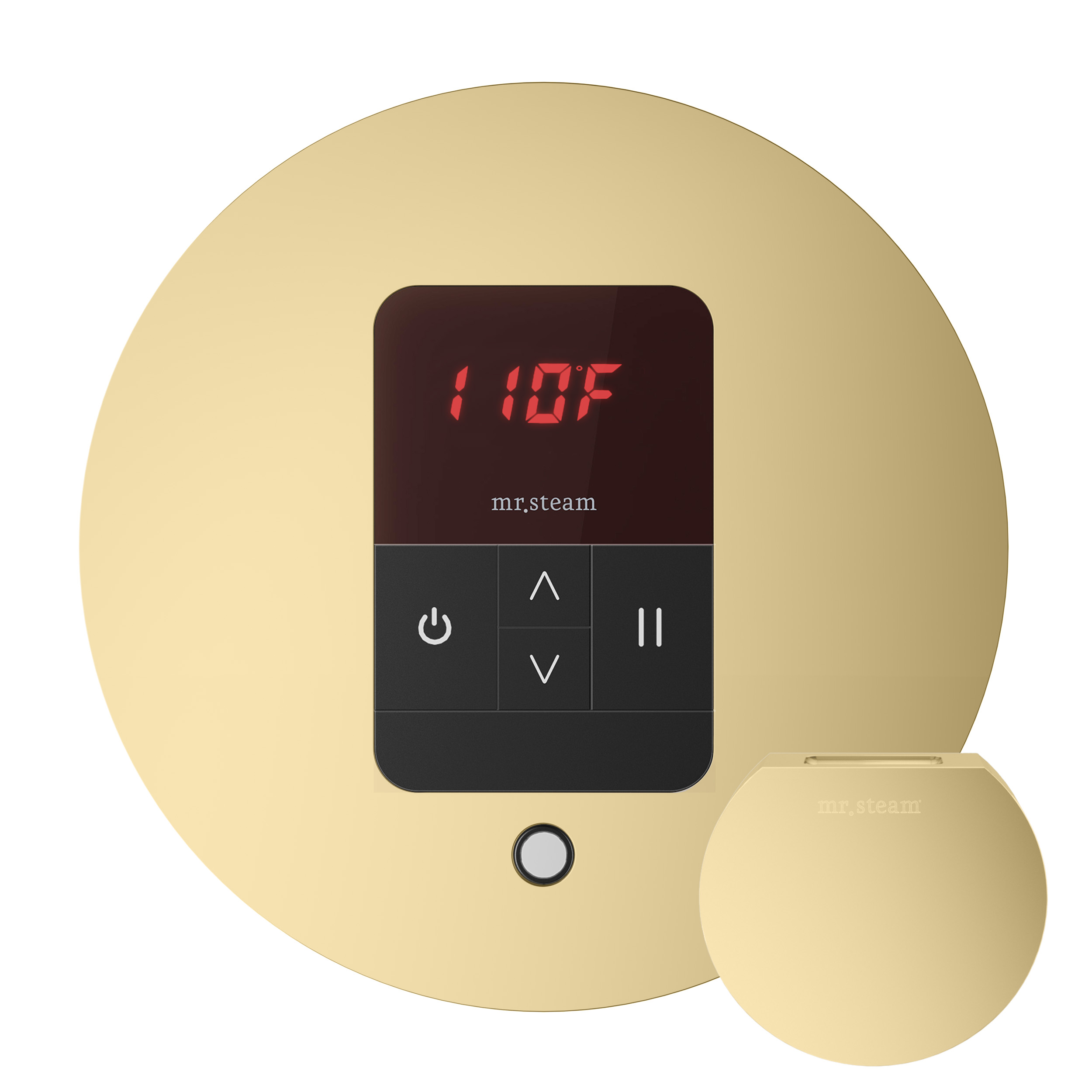 Mr Steam MSITEMPORD-SB iTempo Round Steam Shower Control in Satin Brass