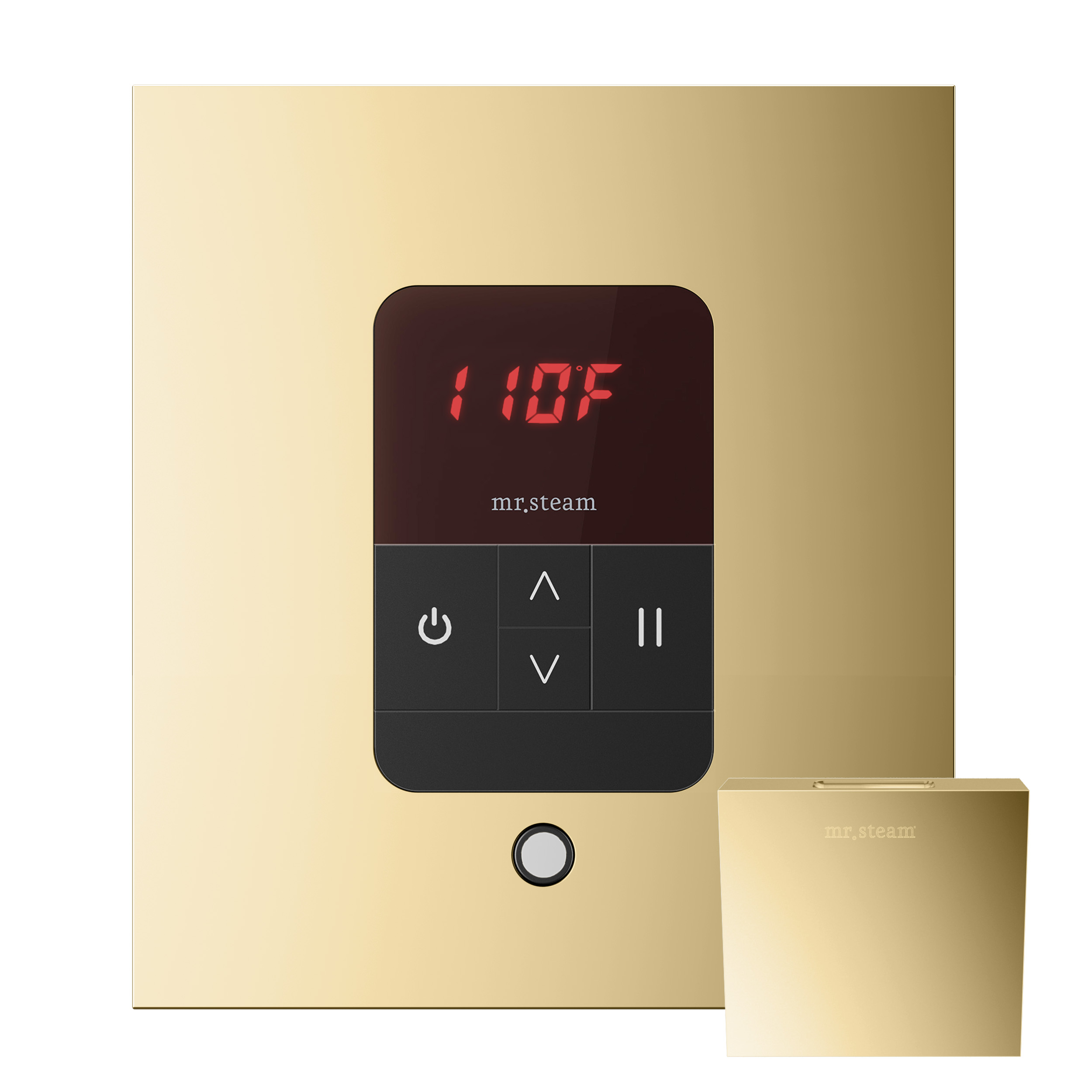 Mr Steam MSITEMPOSQ-PB iTempo Square Steam Shower Control in Polished Brass