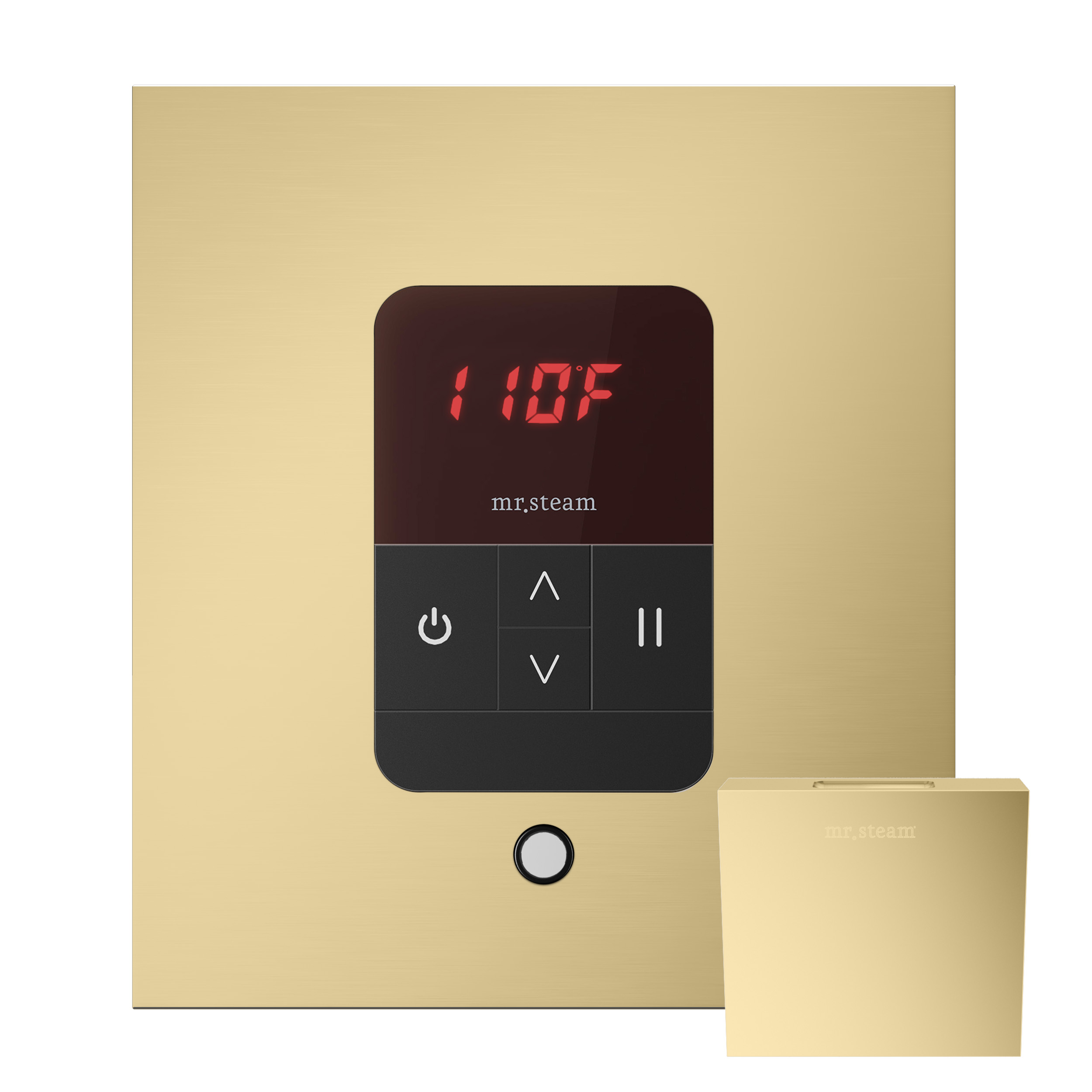 Mr Steam MSITEMPOSQ-SB iTempo Square Steam Shower Control in Satin Brass