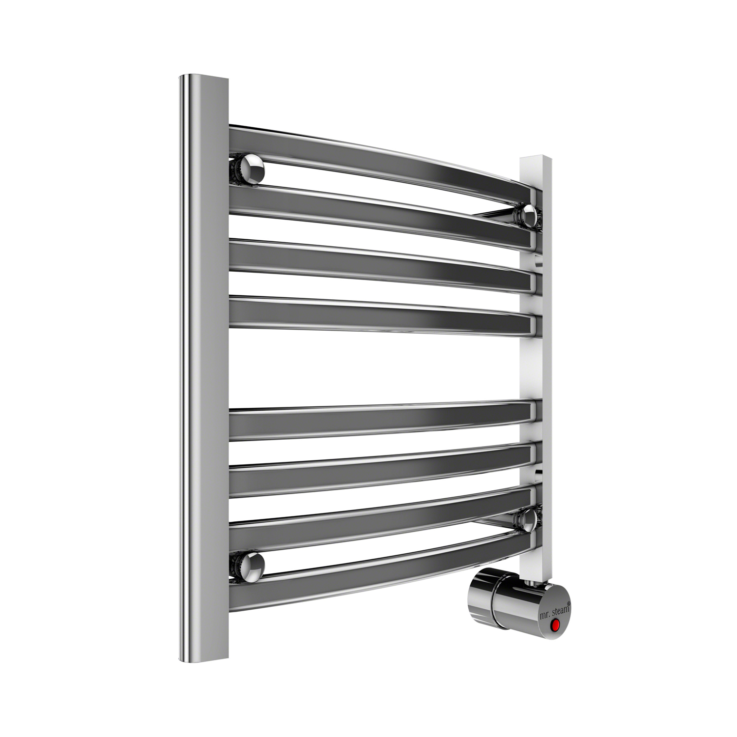 Mr Steam W219TPC Broadway Collection 8-Bar Wall-Mounted Electric Towel Warmer with Digital Timer in Polished Chrome