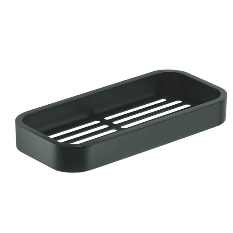 Nameeks 3218-14 Gedy Rectangular Matte Black Wall Mounted Soap Dish - Matte Black - Click Image to Close