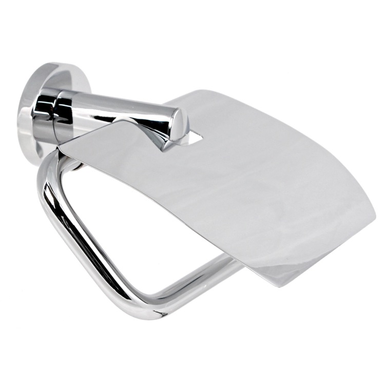 Nameeks 5125-13 Gedy Chrome Toilet Paper Holder With Cover - Chrome