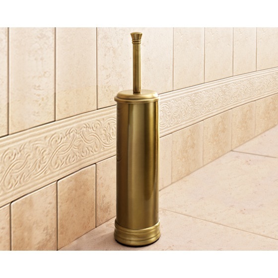 Nameeks 7533-44 Gedy Round Polished Bronze Toilet Brush Holder - Bronze