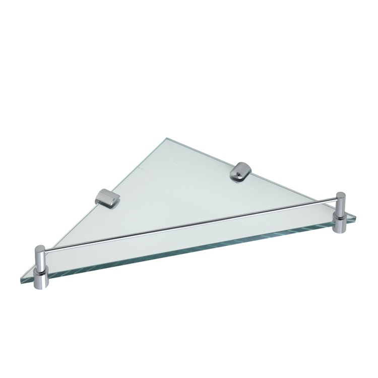 Nameeks 844-16 StilHaus Wall Mounted Glass Bathroom Shelf - Gold - Click Image to Close