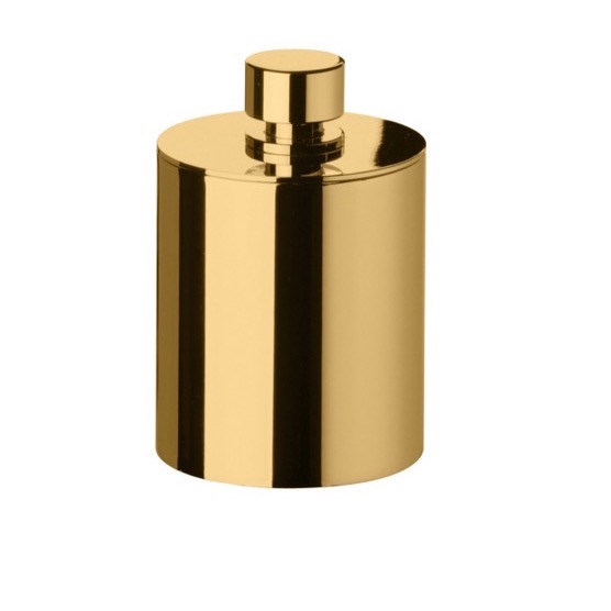 Nameeks 88415-O Windisch Round Metal Cotton Swab Jar - Gold - Click Image to Close