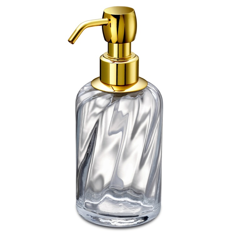 Nameeks 90801O Windisch Soap Dispenser Made from Twisted Glass - Gold