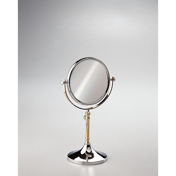 Nameeks 99104-CR-3x Windisch Free Standing Brass Mirror With 3x Magnification - Chrome