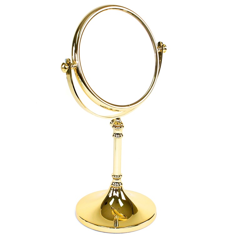 Nameeks 99104-O-5x Windisch Free Standing Brass Mirror With 5x Magnification - Gold