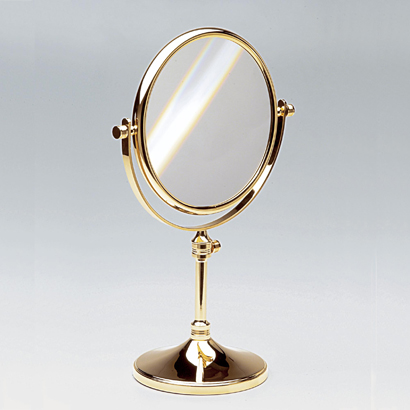 Nameeks 99132-CR-3x Windisch Double Face Pedestal 3x Brass Magnifying Mirror - Chrome