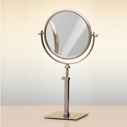 Nameeks 99135-O-7xop Windisch Pedestal 7x Brass Double Face Magnifying Mirror - Gold