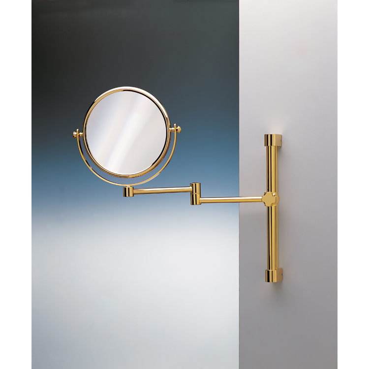 Nameeks 99140-O-3x Windisch Wall Mounted Double Face 3x Magnifying Mirror - Gold