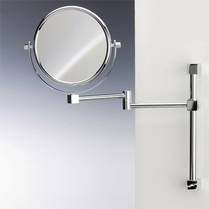 Nameeks 991403-CR-3x Windisch Brass Wall Mounted Double Face 3x Magnifying Mirror - Chrome