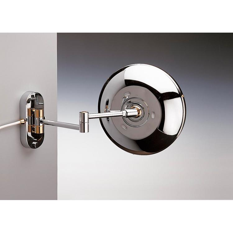 Nameeks 99150-CR-3x Windisch Wall Mounted Lighted Brass 3x Magnifying Mirror - Chrome