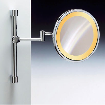 Nameeks 99159-CR-3x Windisch Wall Mounted Chrome or Gold Round Lighted 3x Magnifying Mirror - Chrome