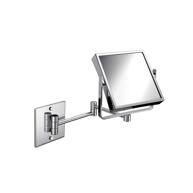 Nameeks 99745-CR-3x Windisch Wall Mounted Brass Double Face Mirror With 3x Magnification - Chrome