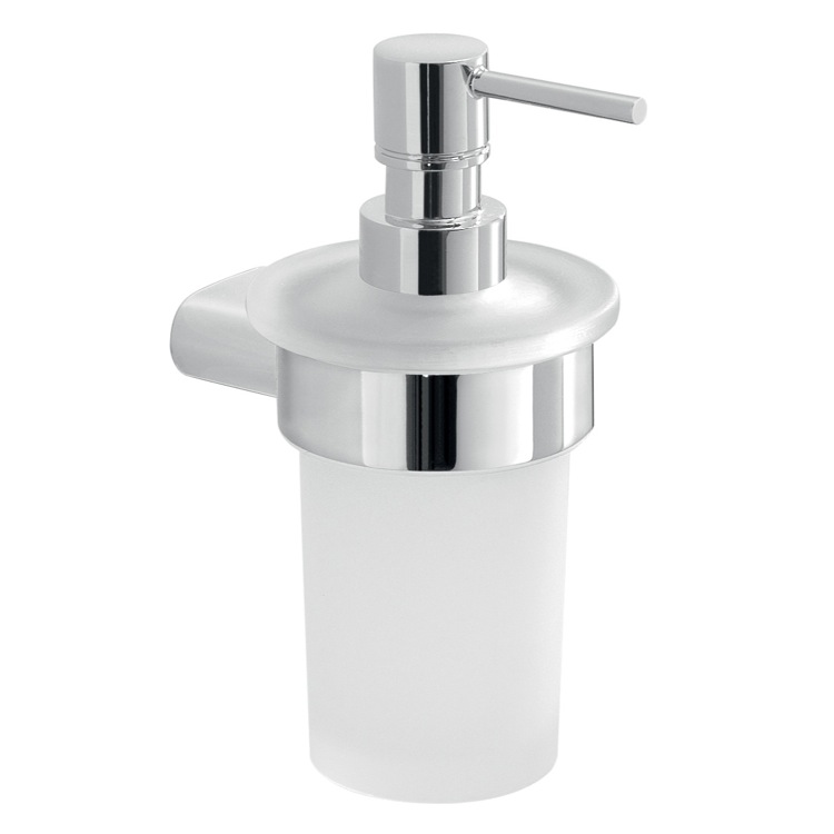 Nameeks A181-13 Gedy Frosted Glass Soap Dispenser With Chrome Mounting - Chrome