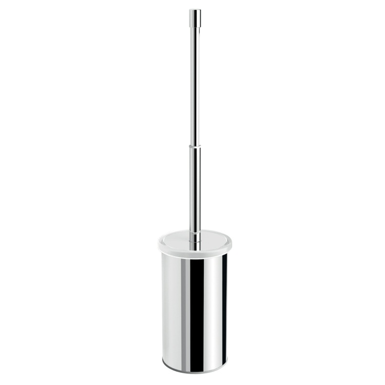 Nameeks A233-13 Gedy Free Standing Chrome Toilet Brush Holder with Telescopic Handle - Chrome