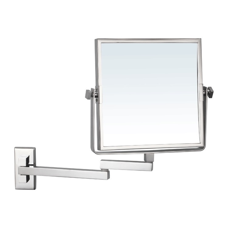 Nameeks AR7722-CR-3x Nameeks Square Wall Mounted Double Face 3x Makeup Mirror - Chrome
