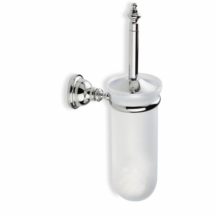 Nameeks EL12-08 StilHaus Classic Style Wall Mounted Glass Toilet Brush Holder - Chrome