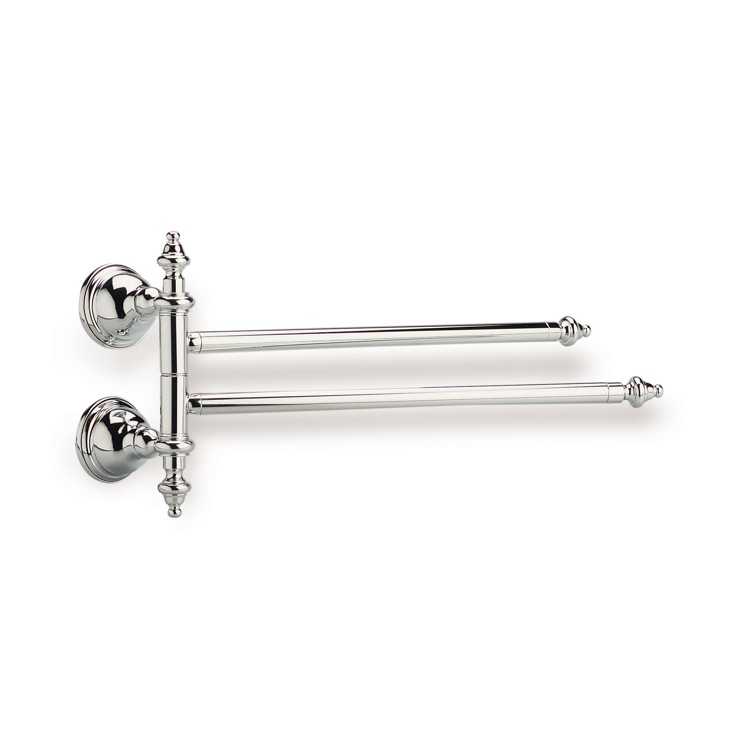 Nameeks EL16-08 StilHaus 15 Inch Classic Style Double Towel Bar with Swivel - Chrome