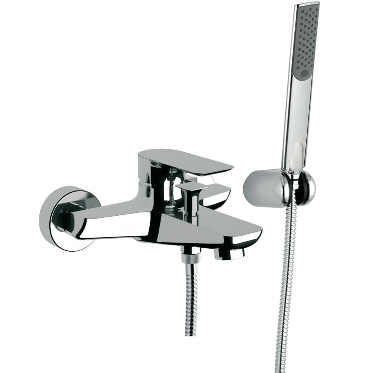 Nameeks I02US Remer Wall-Mounted Bath Shower Mixer With Bracket And Hand Shower In Chrome - Chrome
