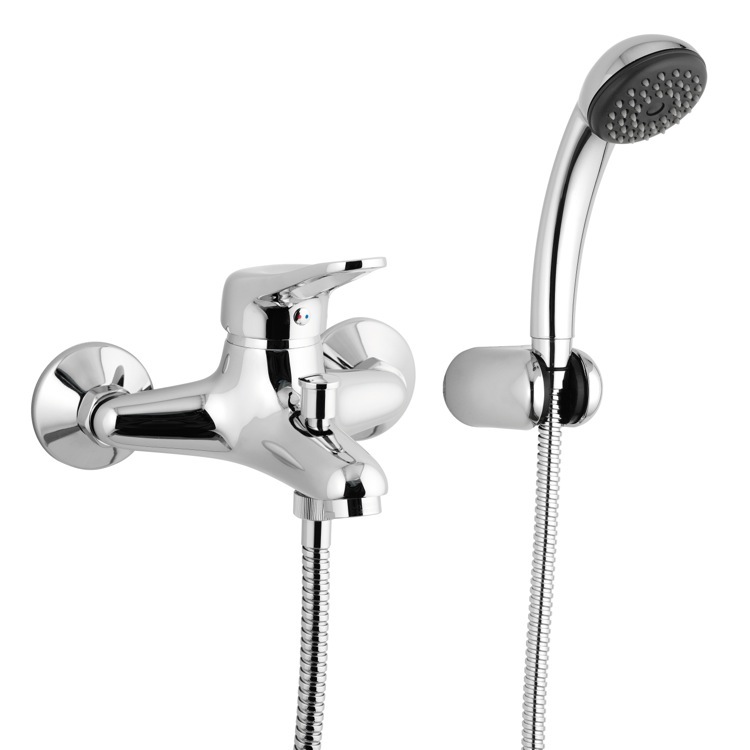 Nameeks K02 Remer Wall Mounted Single-Lever Bath Mixer With Bracket and Hand Shower - Chrome