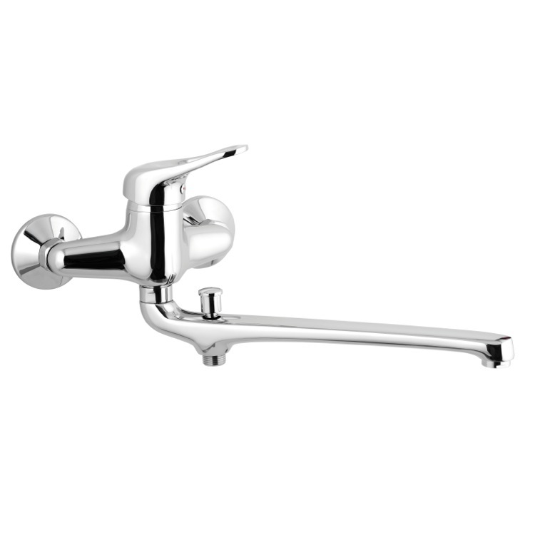 Nameeks K46 Remer Contemporary Wall Mounted Single Lever Faucet With 12 Inch Spout - Chrome