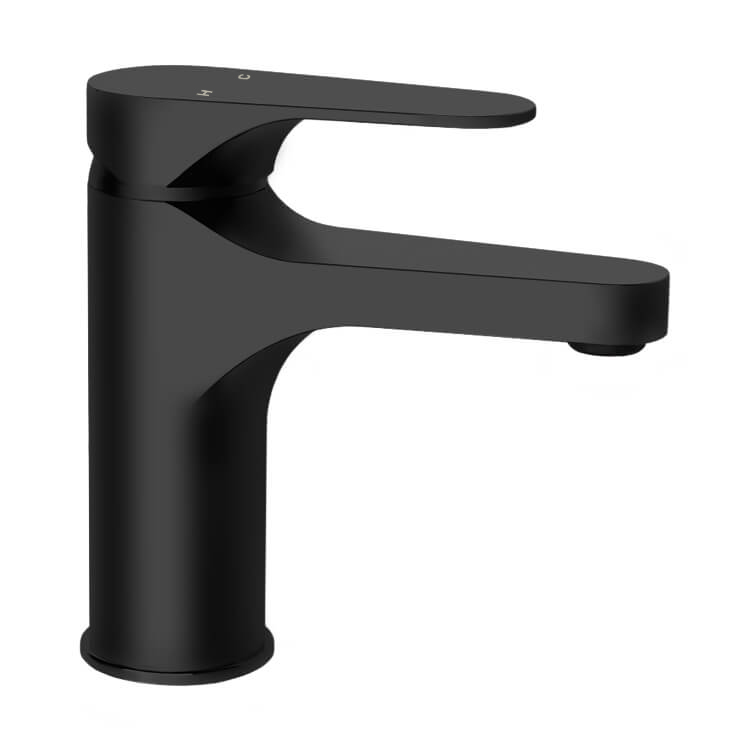 Nameeks L11USNL-NO Remer Matte Black Single Hole Bathroom Faucet - Matte Black