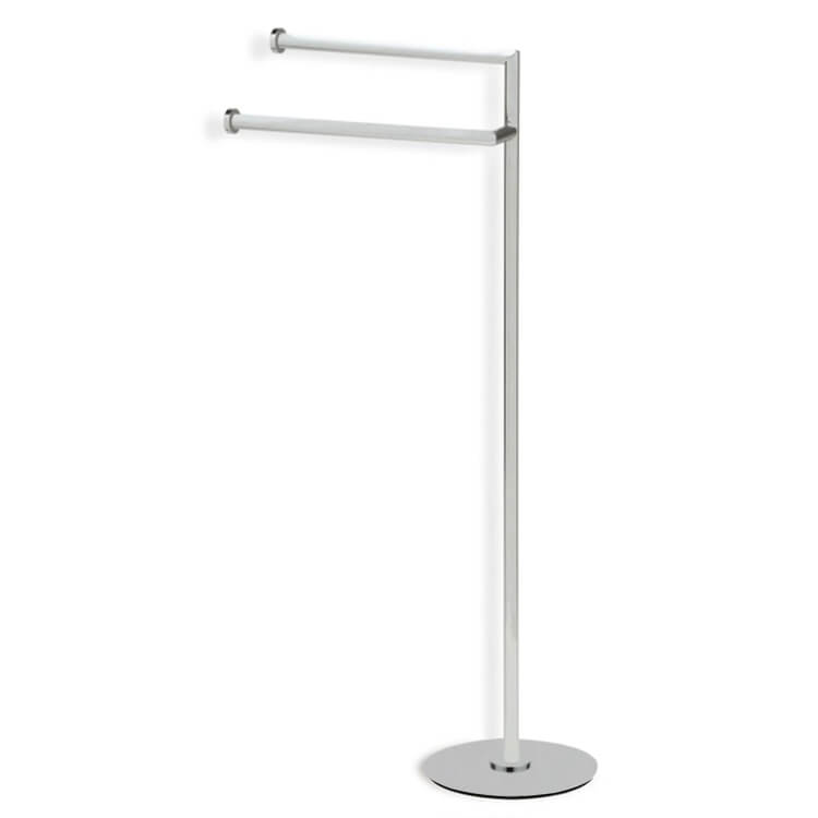 Nameeks ME19-36 StilHaus Satin Nickel Free Standing Towel Stand - Brushed Nickel