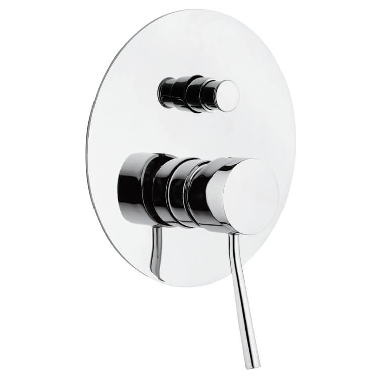 Nameeks N09L-CR Remer Single-Lever Bath and Shower Diverter With Deluxe Flange - Chrome