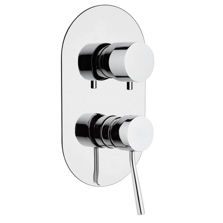 Nameeks N92US-CR Remer Wall-Mounted 2-Way Diverter On Single Flange - Chrome