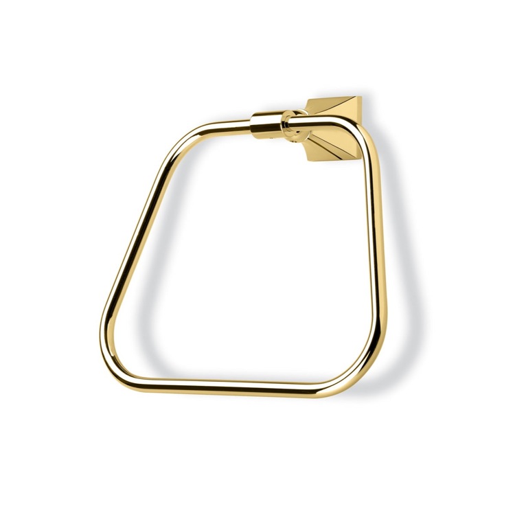 Nameeks PR07-16 StilHaus Gold Classic-Style Brass Towel Ring - Gold