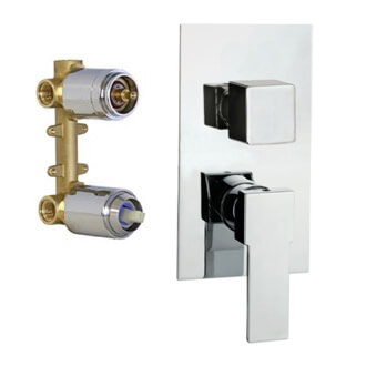 Nameeks Q93US-NP Remer Contemporary Built In Three Way Shower Diverter - Satin Nickel