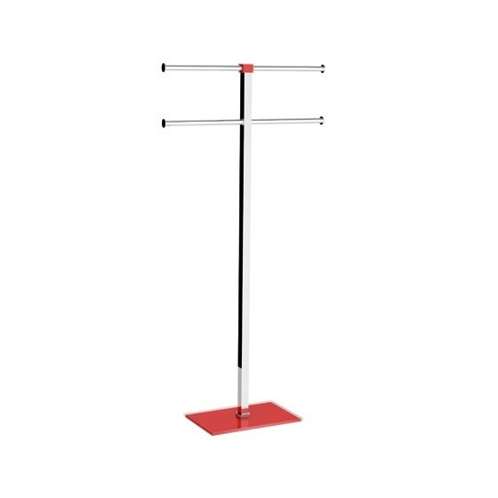 Nameeks RA31-06 Gedy Red Towel Holder in Steel and Resin - Red