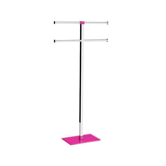 Nameeks RA31-76 Gedy Steel and Resin Pink Towel Holder - Pink