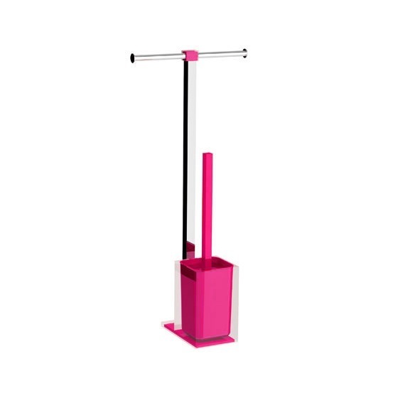 Nameeks RA32-76 Gedy Pink Thermoplastic Resin Bathroom Butler Made in Steel - Pink