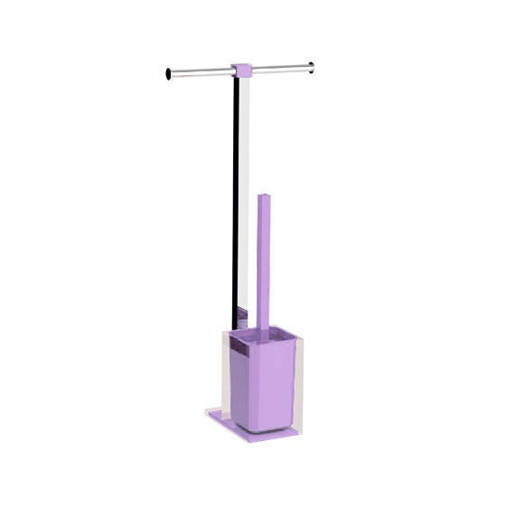 Nameeks RA32-79 Gedy Lilac Steel and Resin Bathroom Butler - Lilac