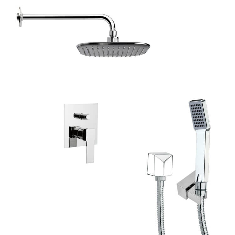 Nameeks SFH6036 Remer Square Polished Chrome Shower System - Chrome