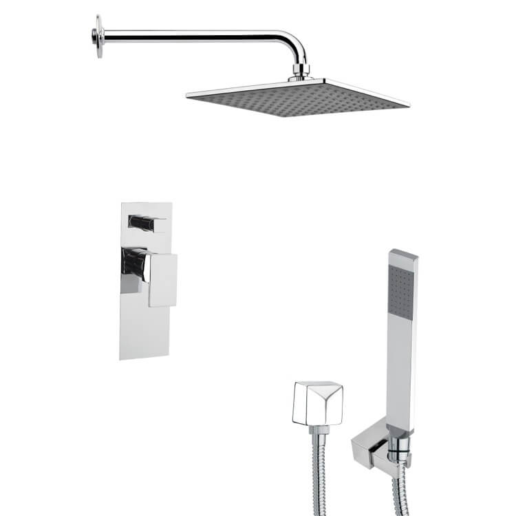 Nameeks SFH6112 Remer Square Chrome Modern Shower System - Chrome