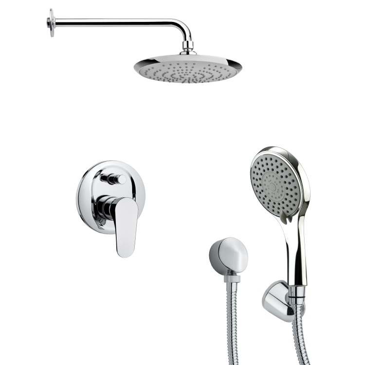 Nameeks SFH6163 Remer Modern Shower Faucet Set with Hand Shower - Chrome - Click Image to Close